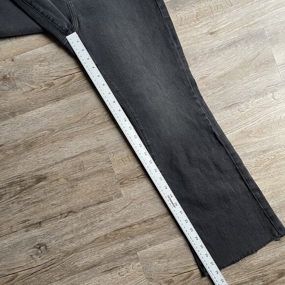 Loft The Slim Flare Jeans Crop Stretch Raw Hem 90s Size 12/31 - Picture 6 of 11